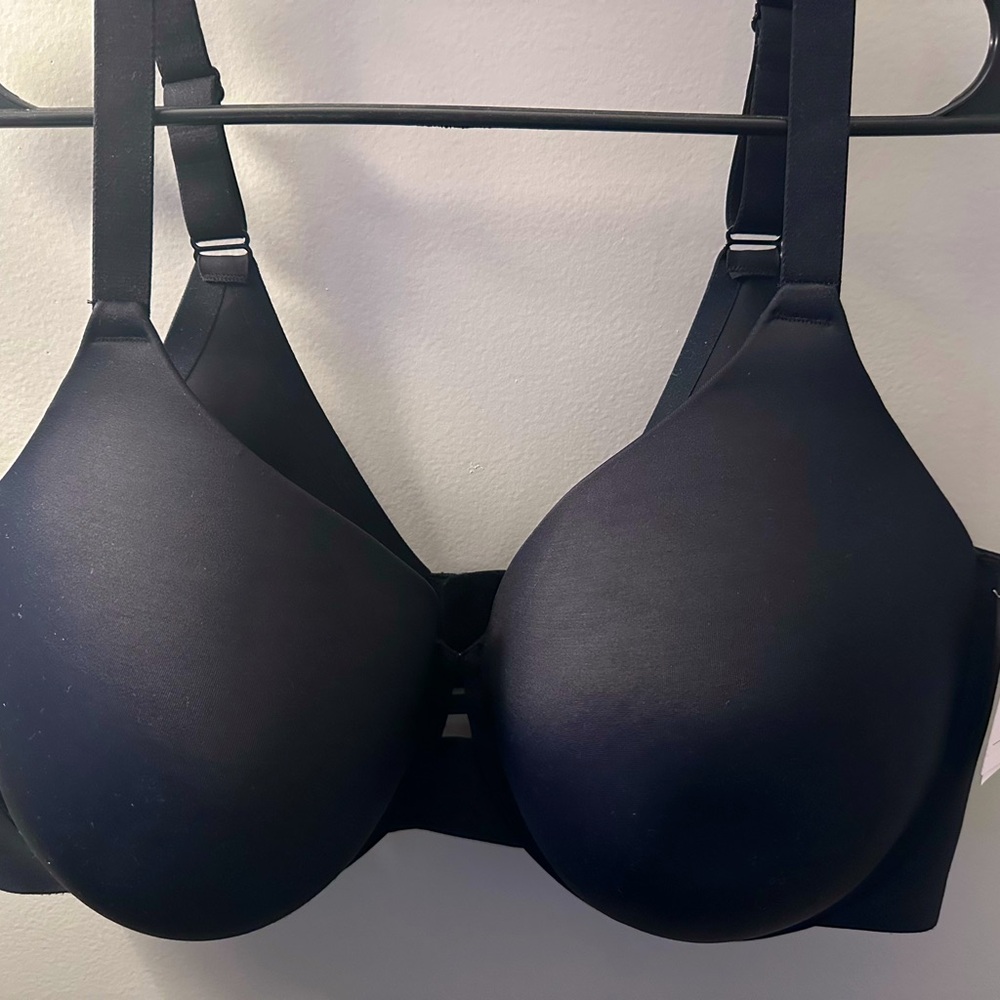 NWT Auden 44 DDD Lightly Lined Full Coverage Underwire Bra, Black Back smoothing